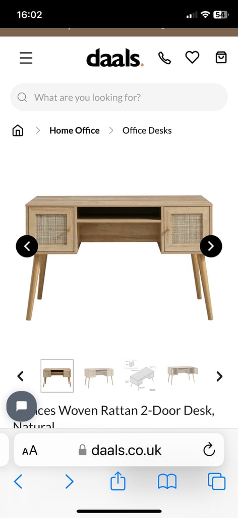 Brand new Desk Rattan two door