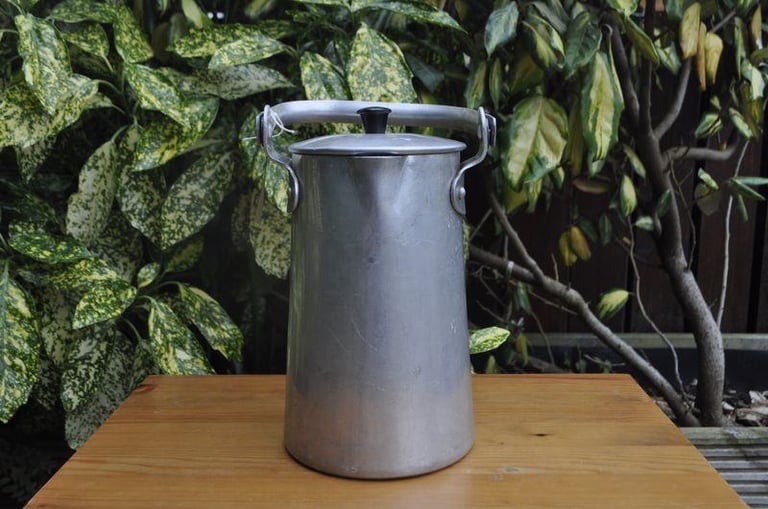 image for Vintage aluminum milk can