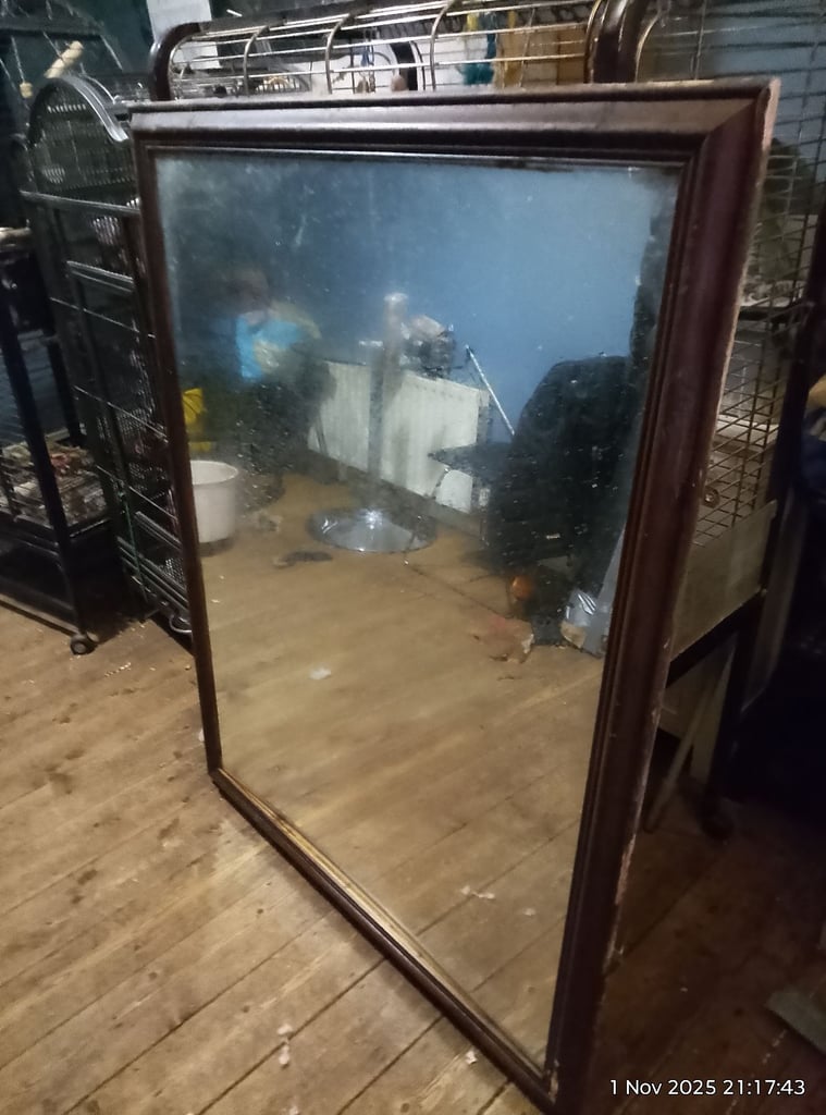 image for Large mirror wooden frame 