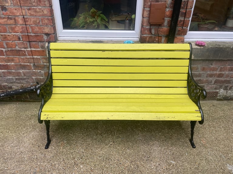 image for  Cast iron garden bench