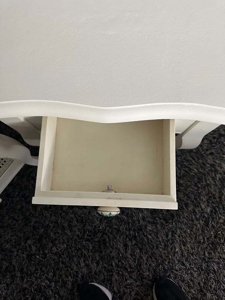 Lovely pair of cream bedside tables 