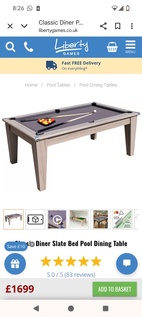 Pool dining table 