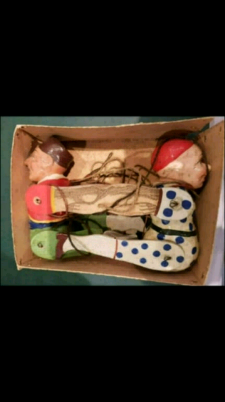 Antique German Toy Representing Pair Of Caricatured Acrobats