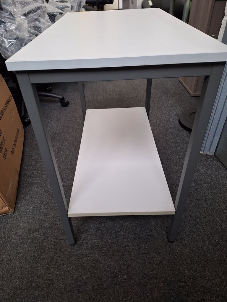 Small Light Grey Office Printer Table With Under Shelf Office Study