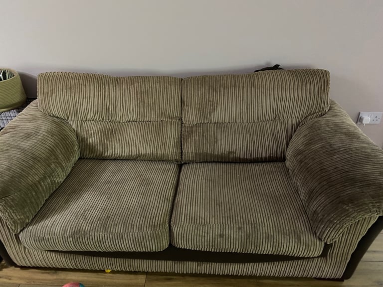 image for 2 large 2 seater fabric sofas