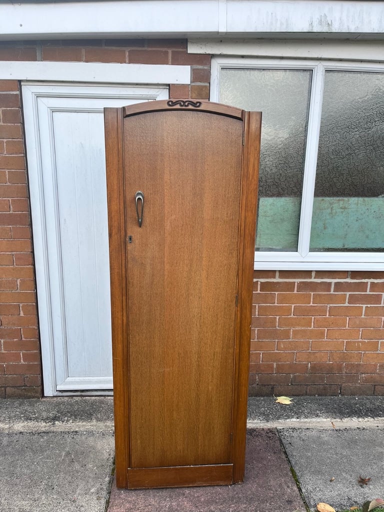 image for Vintage single oak wardrobe from 1950s 