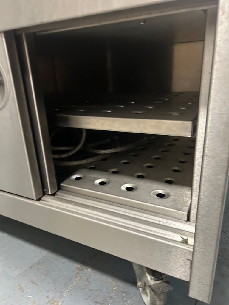 Stainless Steel Hot Cupboard/ 3 Gastro Bains Marie Trolley