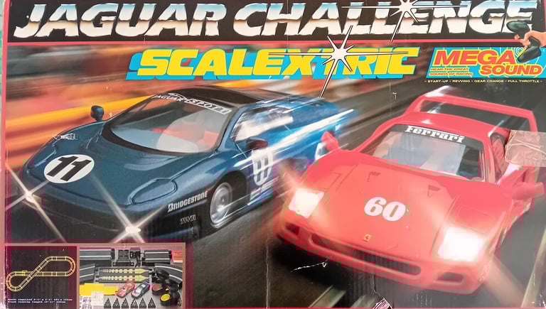 Scalextric Jaguar Challenge Mega Sound Car Set 