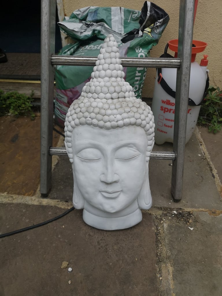image for Large Buddha stone garden wall plaque 