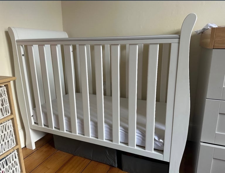 image for White Baby Cot - Reduced Price 