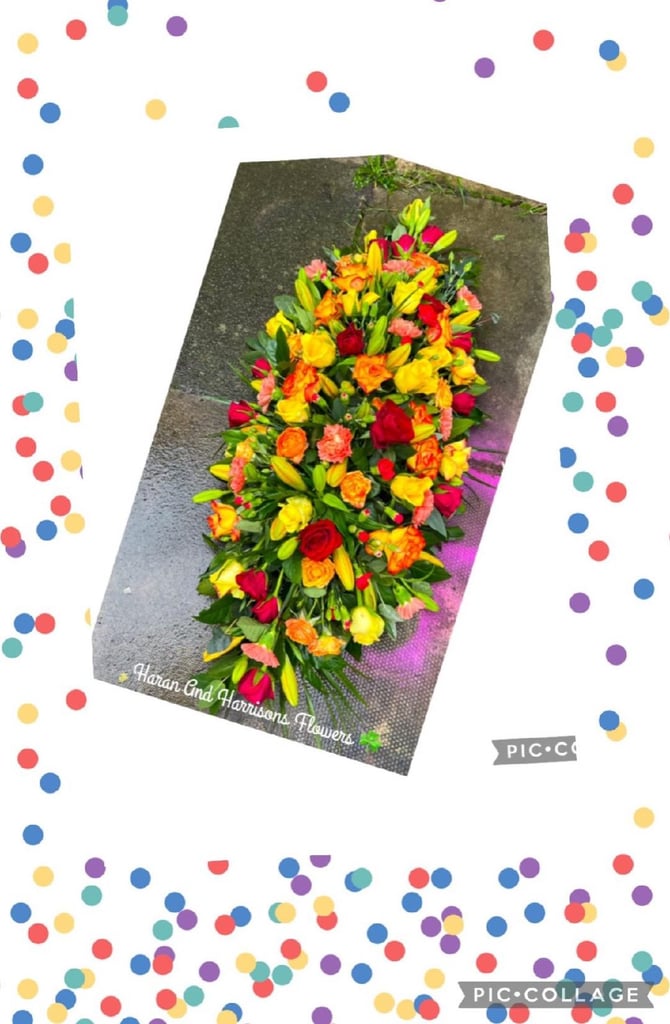 Funeral Flowers Fresh Or  Artifical Flower Coffin Sprays 