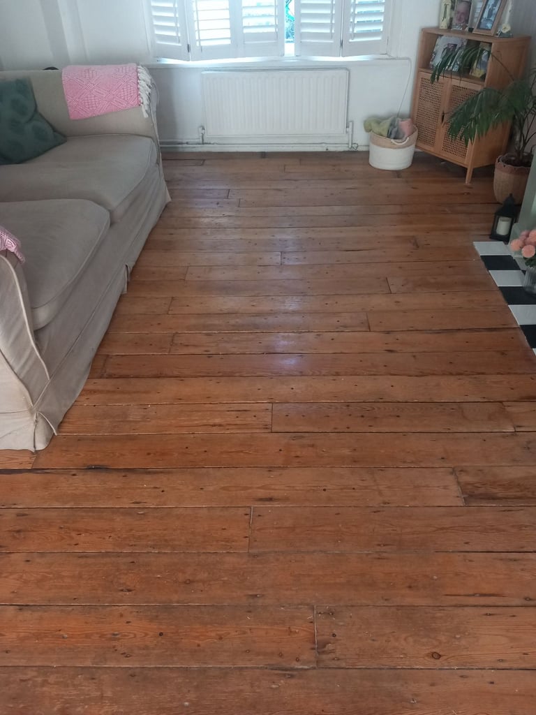 Pine floorboards 