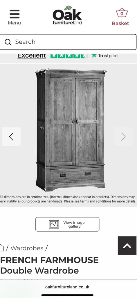 Oak furniture land wardrobe 