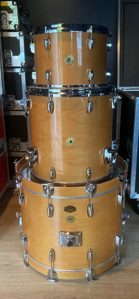 Gretsch USA Custom Drums 125th anniversary kit with additional drums added.