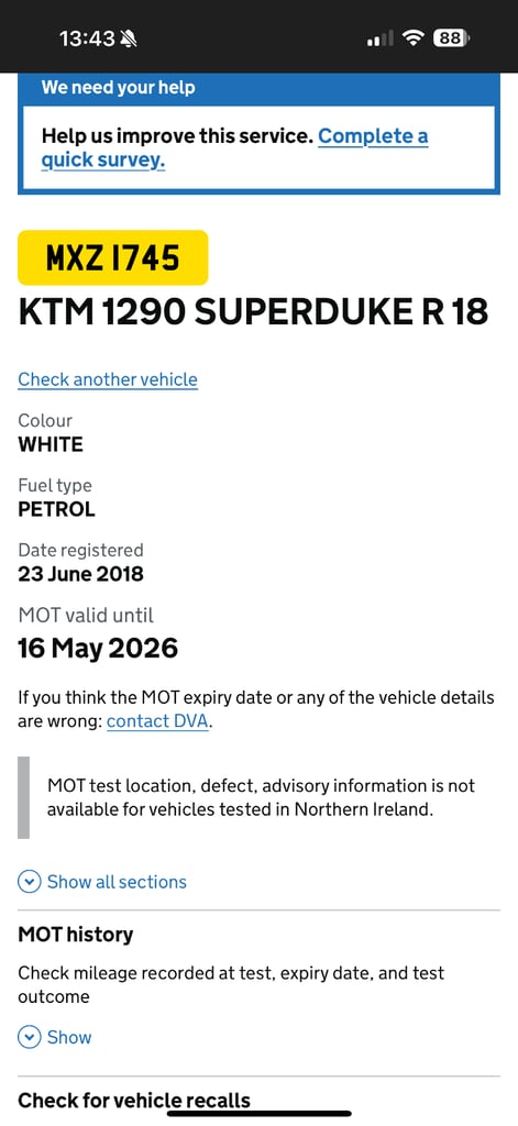 KTM, 1290 SUPERDUKE R 18, 2018, 1301 (cc)