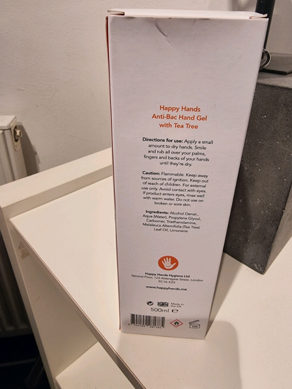 Happy hands anti bac hand gel with tea tree