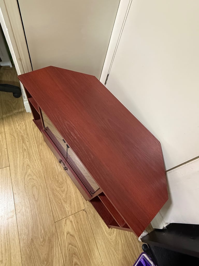 TV Cabinet Stand With Storage Unit And Drawer L92cm X W40 X H46cm