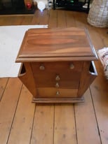 Small solid wood side table 
