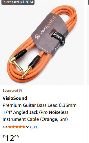 TC Polytune mini noir 3 and guitar leads 