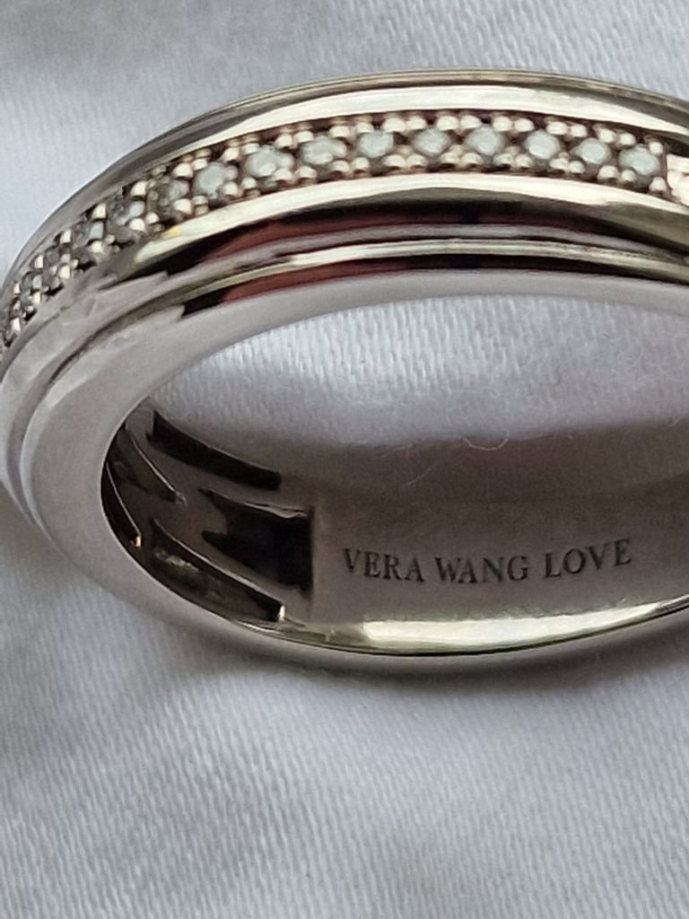 Mens Wedding Ring - Vera Wang Men's Platinum 0.23ct Total Diamond Band Size X