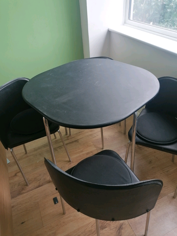 Argos Black Dining Table and 4 Black Chairs. | in Dartford, Kent | Gumtree