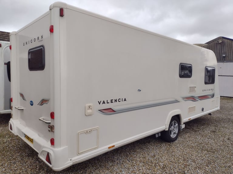 Bailey unicorn Valencia 2012 caravan fixed bed motor mover awning 