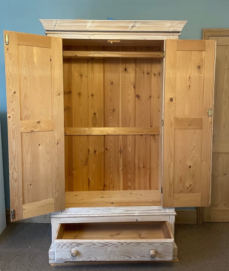 Solid pine wardrobe 