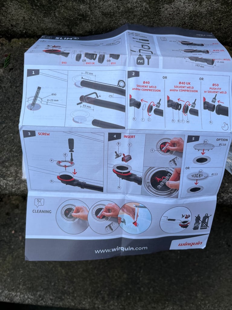 Slimline shower tray trap with square and round plate