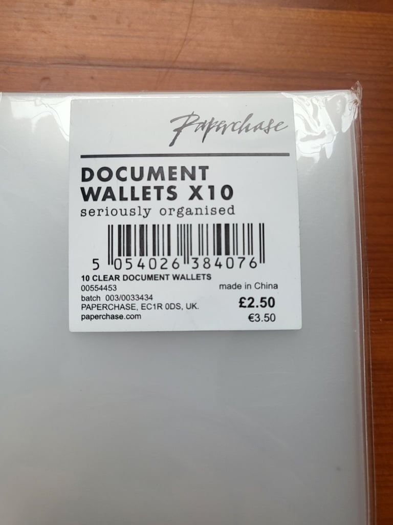 Paperchase A4 Document Wallets