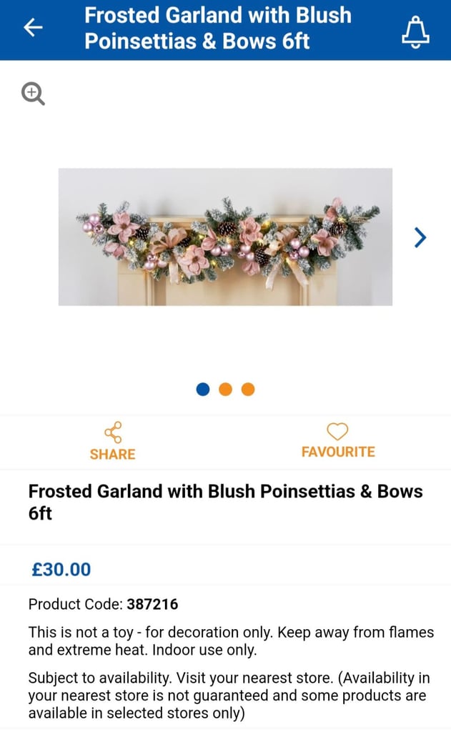 6ft Christmas garland 