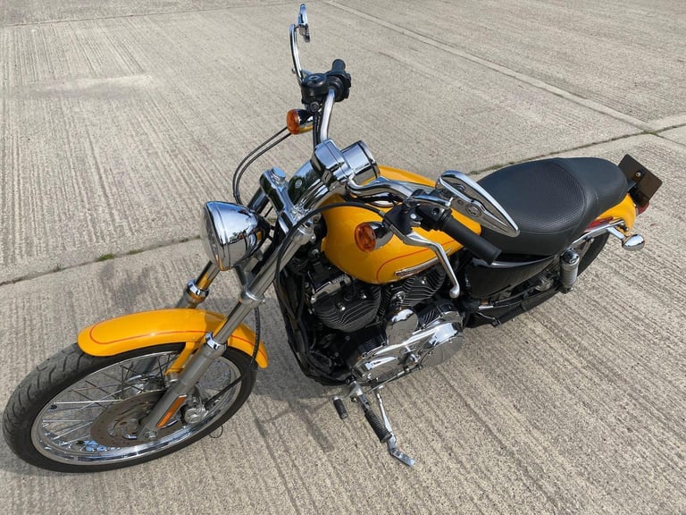 2008 57 HARLEY DAVIDSON XL 1200 C XL1200 CUSTOM SPORTSTER YELLOW CRUISER STUNNER
