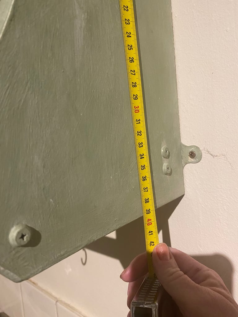 Wooden Plate Rack in Sage Green