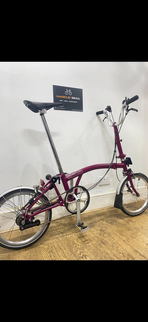 Brompton M6L (C Line Explore) - Brooks Saddle - Claret
