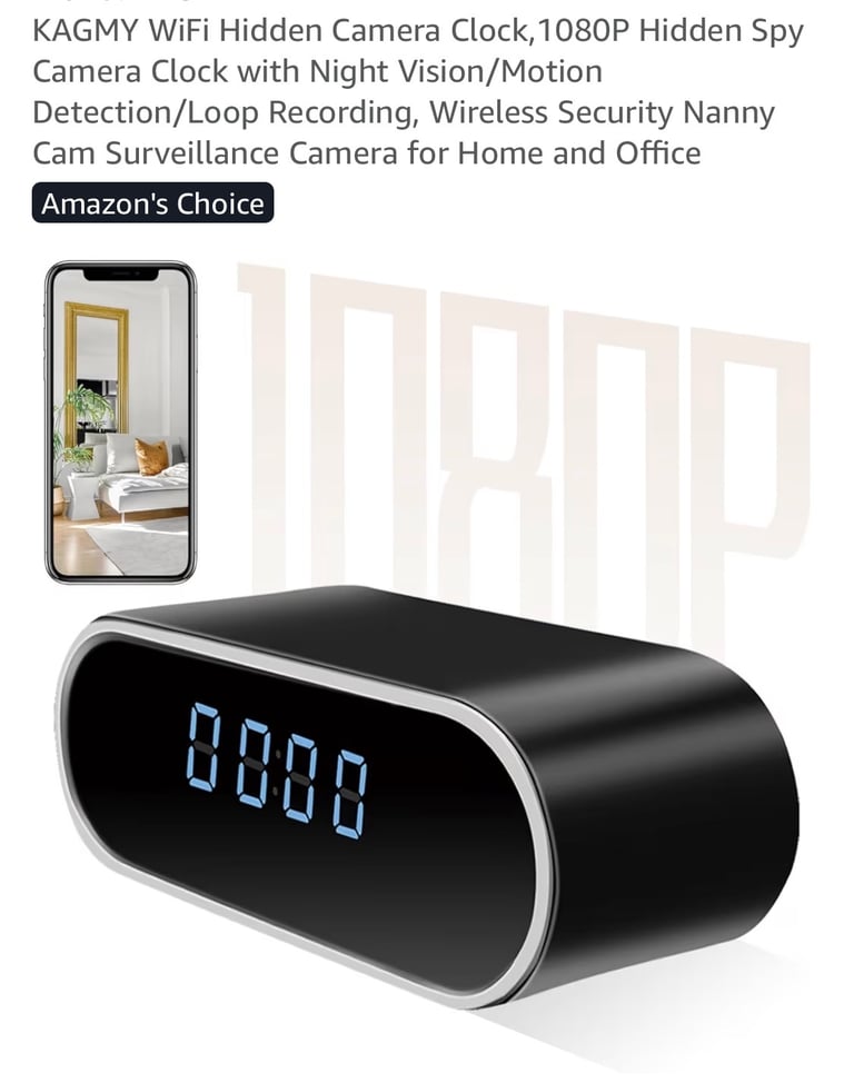 Hidden Camera Digital Clock
