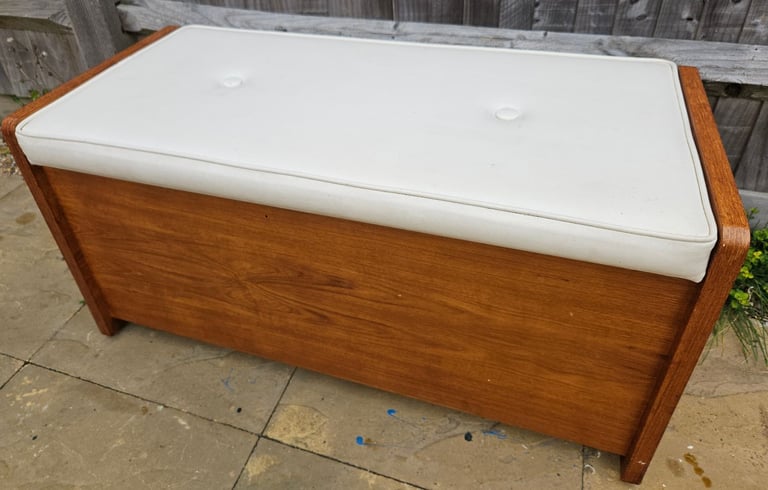 image for Vintage Teak Ottoman Blanket Box