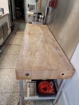 Butchers Block and Alloy Stand