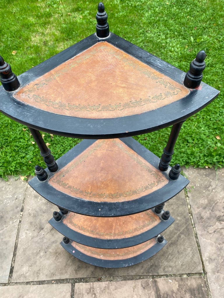 Vintage 4 tier corner shelf for upcycling/restoration