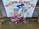 Apollo Wild Rose 16” Wheel Girls Bike, Serviced, Excellent Condition. 