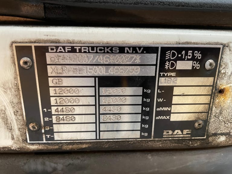 DAF LF 180 4X2 *EURO 6* 12 TONNE BOX – 2017 – MX17 DXA