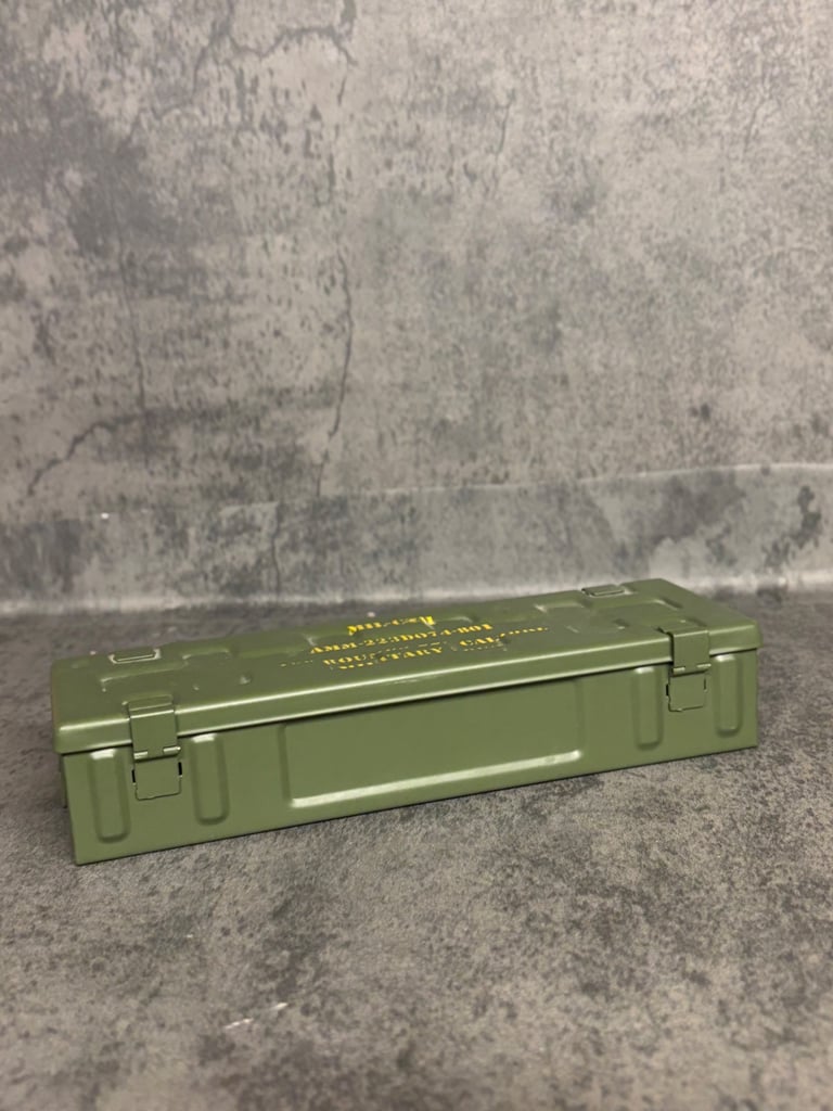 image for Collectable Small Military Ammunition Box With Replica Rounds