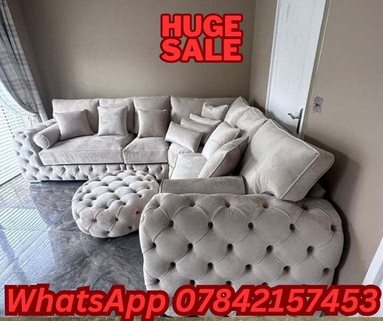 2+3 Seater Sofa Set-L Shape Sofas-U Shape Sofas-Sofas With Cushions