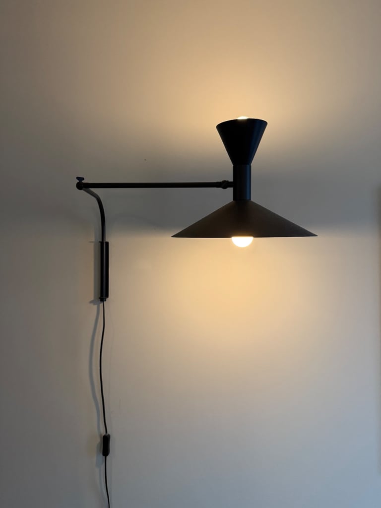 image for Le Corbusier Lamp de Marseille Wall Lamp - mid century modern black swing arm wall light