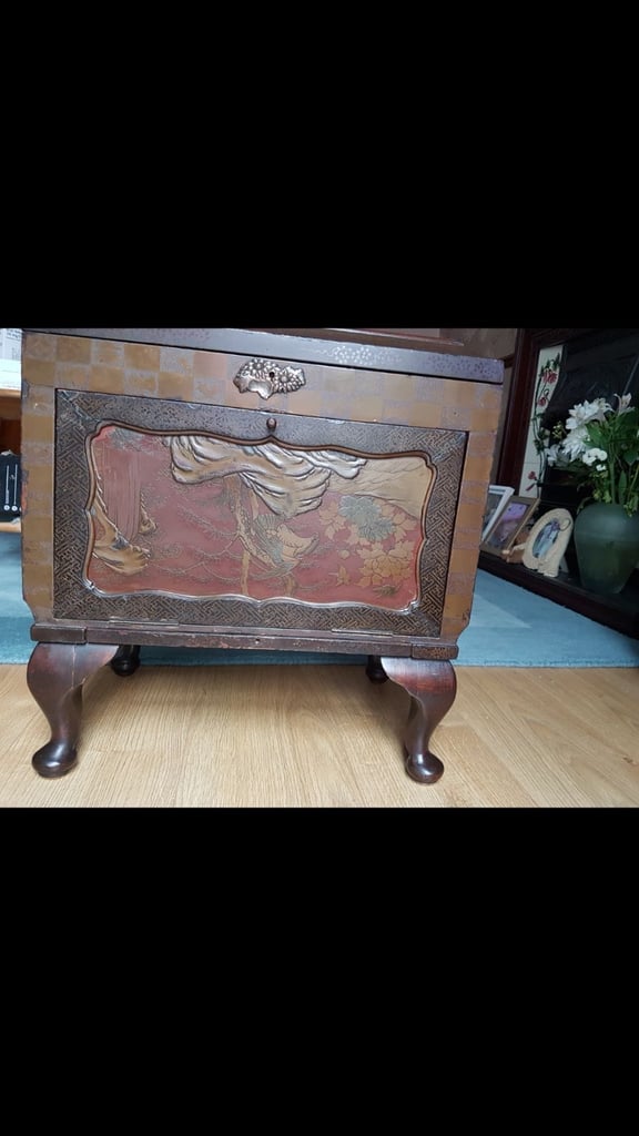 Antique Japanese Makie Lacquer Box C1880 MEIJI PERIOD