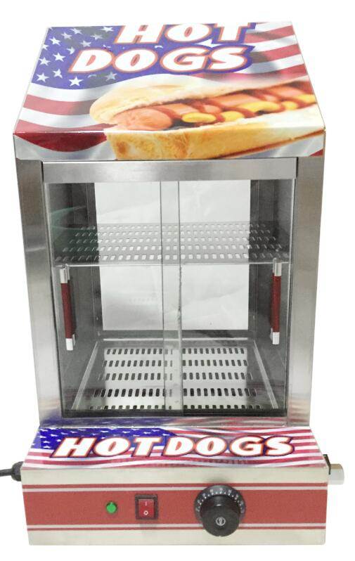 Commercial Hot Dog Steamer & Bun Warmer Display Showcase