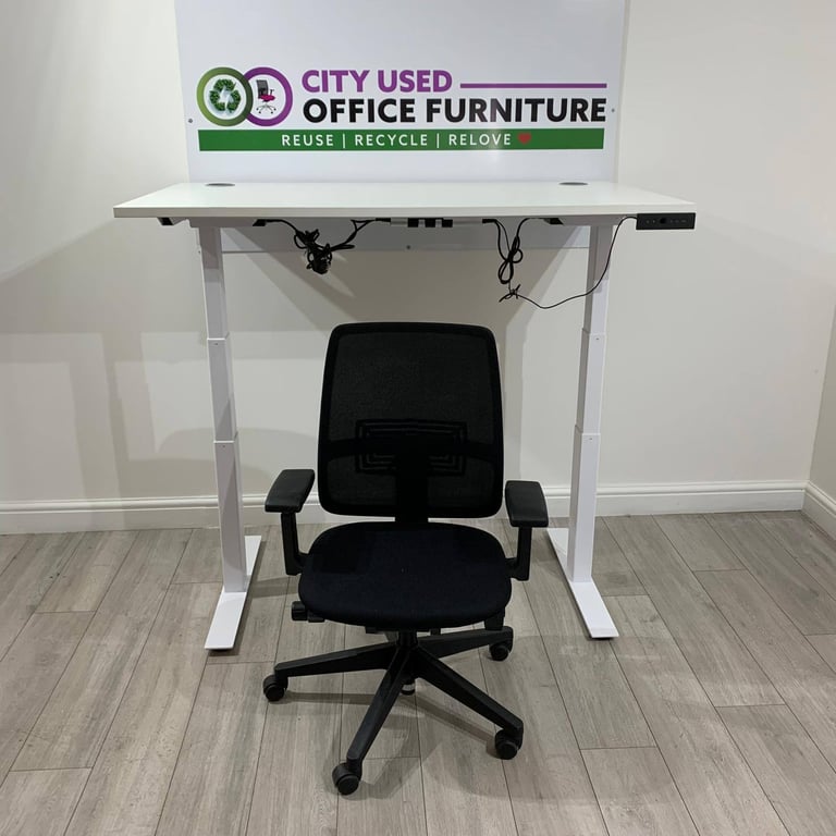 Used Office Furniture! ♻️ Pro Electric Sit-Stand Desk, Dual Motor, Memory Settings🚚