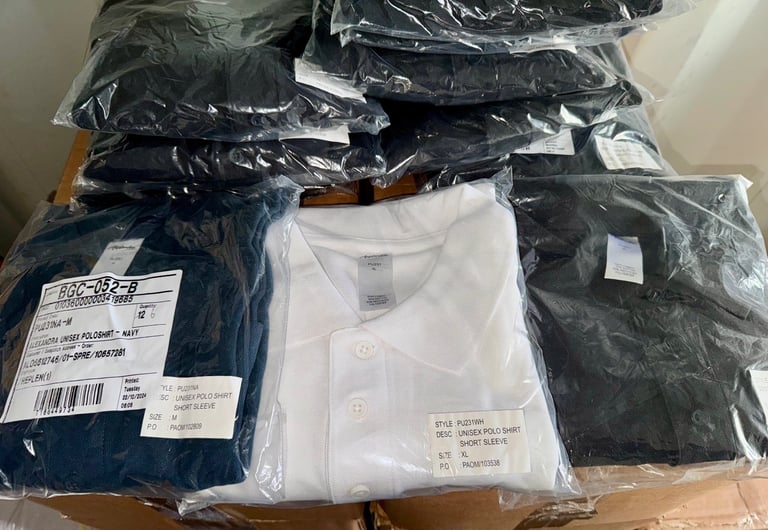 image for Alexandra Workwear Unisex Polo Shirt, Black, Navy, White, Various Sizes, NEW