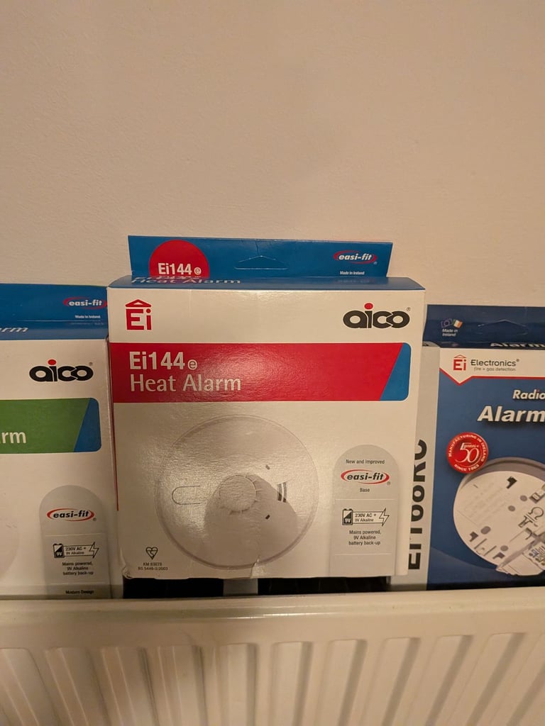 image for New Aico Fire Alarms (X2), Heat Alarm, Wireless Base Connectors