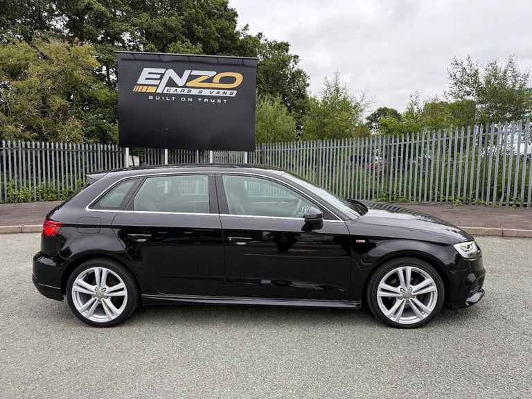 2016 66 REG AUDI A3 S LINE 1.6 DIESEL 5 DOOR BLACK HATCHBACK EURO 6 ULEZ