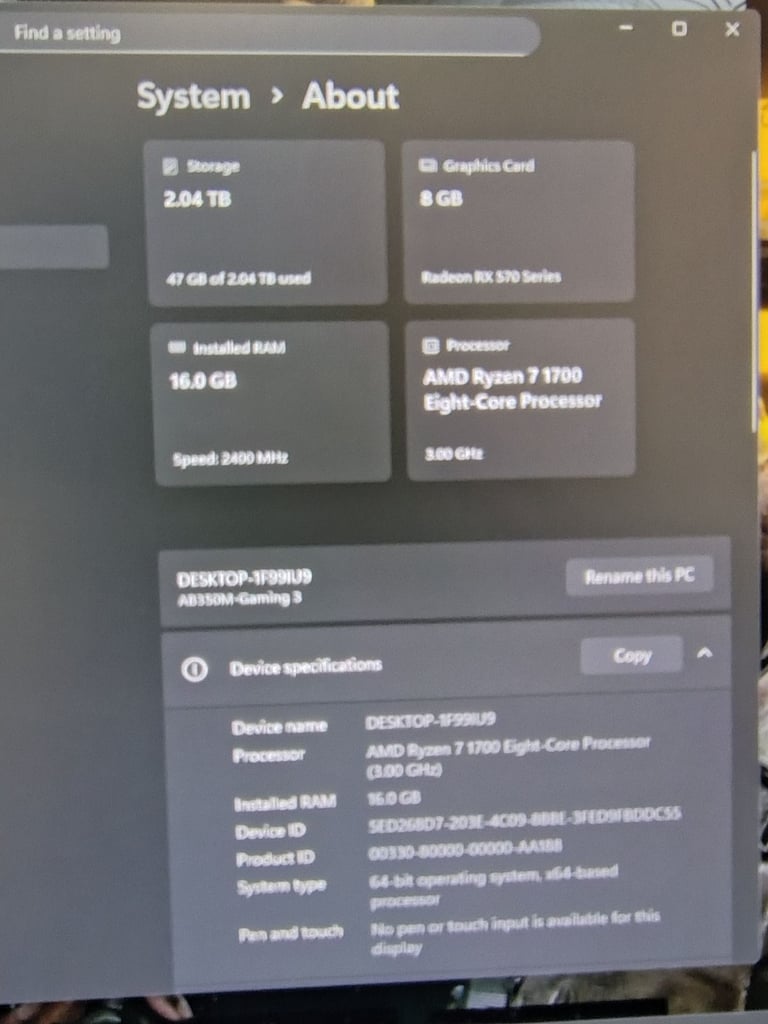 ABYSS/8-Core Ryzen/8GB GPU/16GB DDR4/240GB SSD/2TB HDD/WiFi/Gaming Tower