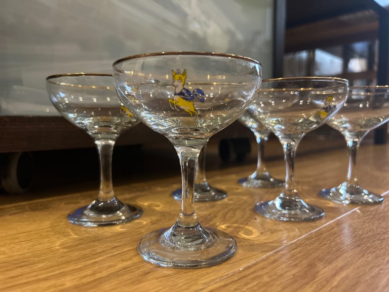 image for Vintage babycham glass full set 